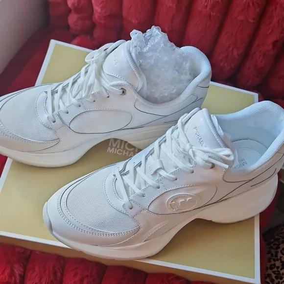 Michael Kors Zuma Trainer Leather - Optic White - Picture 12 of 12